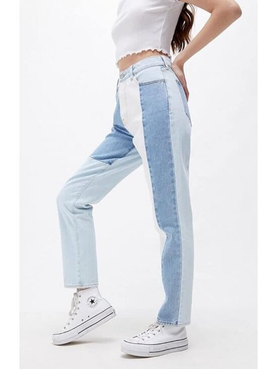 PacSun Denim - Pacsun Mom Jeans Patchwork Funky 70s